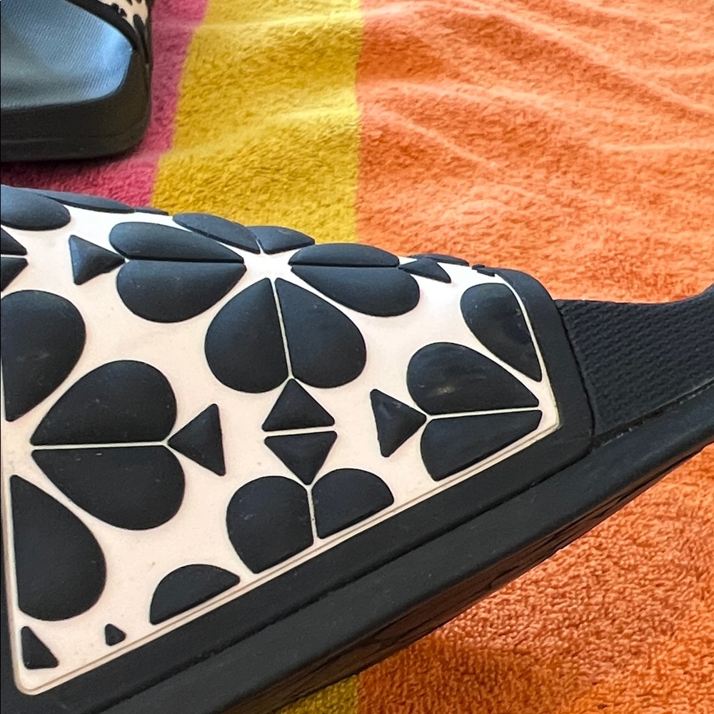 kate spade Navy and White Floral Slide Sandals - Picture 14 of 15
